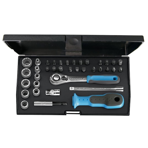 Socket Set, 1/4", 37 pcs, UD-In-Is-Ph-Pz-Tx, 2010348
